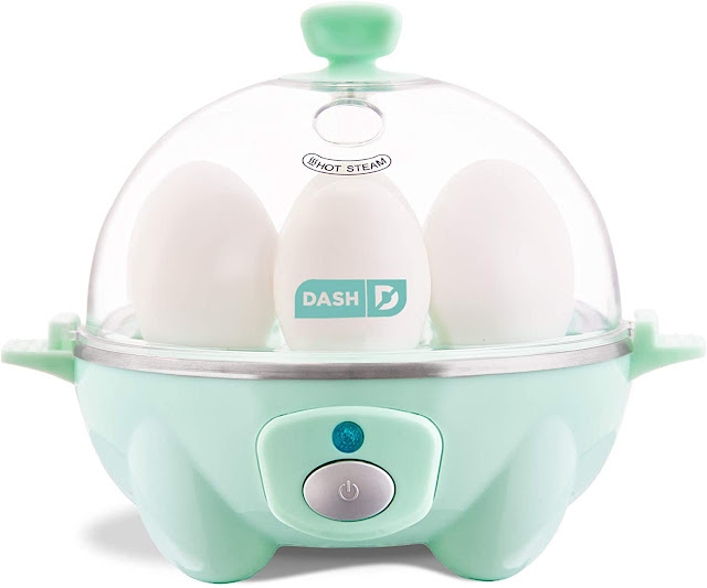 Dash Rapid Egg Cooker: 6 Egg Capacity Electric Egg Cooker for Hard Boiled Eggs, Poached Eggs, Scrambled Eggs, or Omelets with Auto Shut Off Feature - Aqua