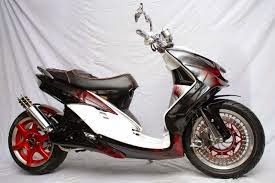  Modifikasi  mio  soul  gt drag 125 ring  17  warna merah hitam 