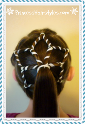 Pretty snowflake ponytail hairstyle video tutorial