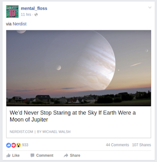 screen snap from Facebook; simulated skyline with Jupiter rising