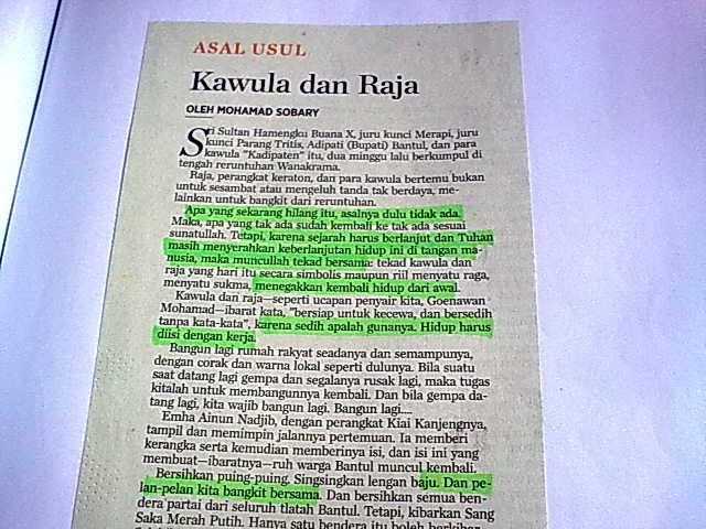 Kumpulan kliping sosial politik, ekonomi dan budaya 