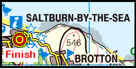 Map of the Saltburn area