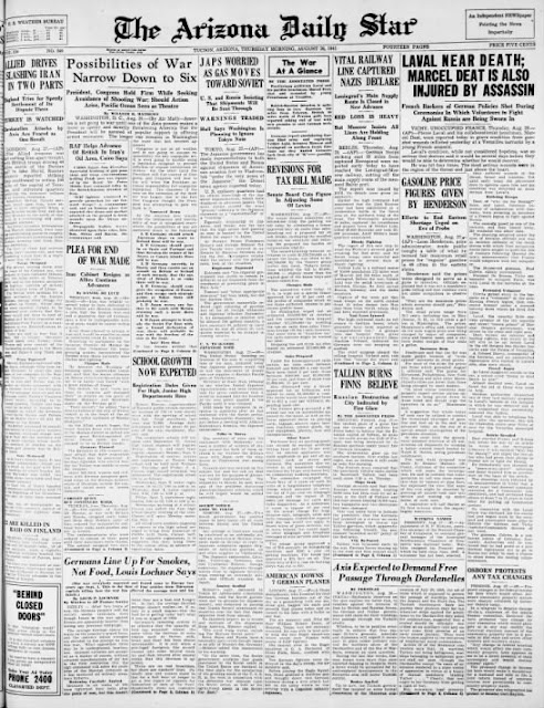 Arizona Daily Star, 28 August 1941 worldwartwo.filminspector.com