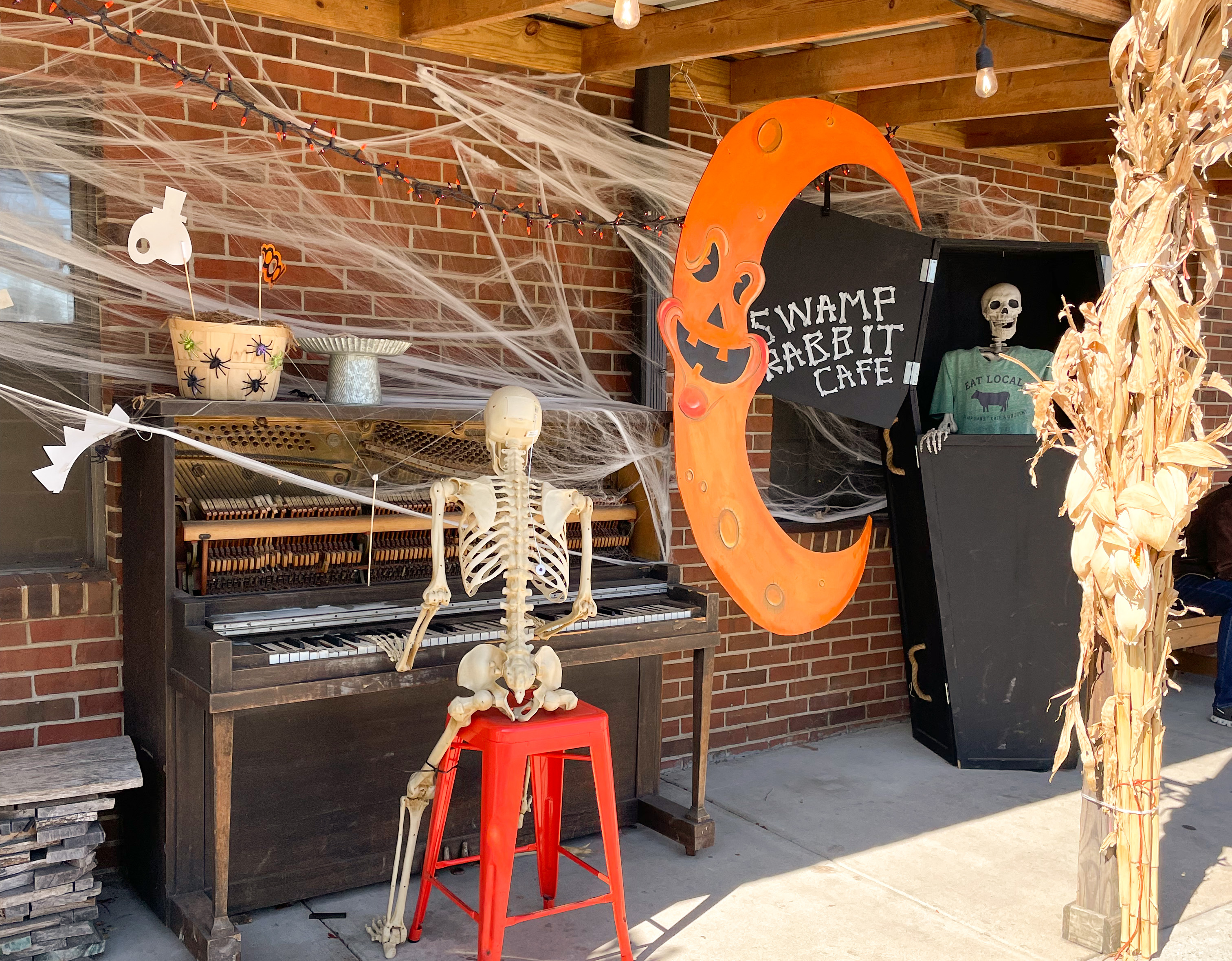 Swamp Rabbit Cafe Halloween Display