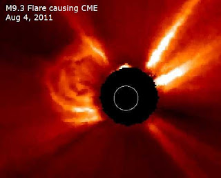 eyeccion de masa coronal 4 de Agosto de 2011