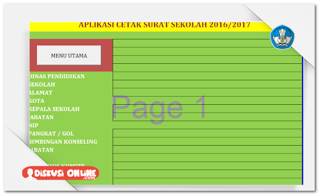 Aplikasi Cetak Surat Sekolah Otomatis v2 Terbaru