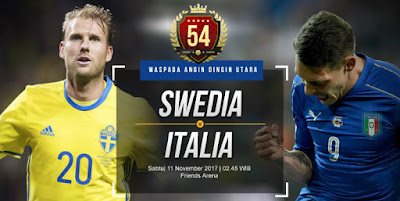 Prediksi Bola Jitu Swedia vs Italia 11 November 2017