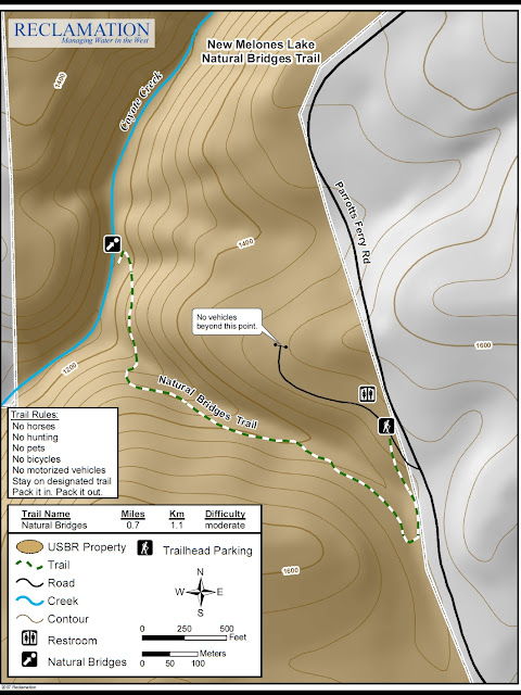 Natural Bridges Trailhead map