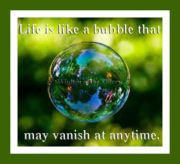 Have Faith Life Is Like A Bubble That May Vanish At Any Time