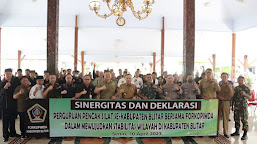 Polres Blitar Bersama TNI dan Forkopimda Fasilitasi Perguruan Silat Gelar Deklarasi Damai