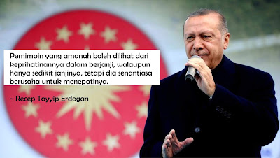 10 kata kata bijak terbaik Recep Tayyip Erdogan
