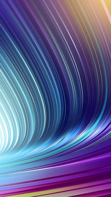 Abstract Waves Colorful Neon HD Desktop Wallpaper