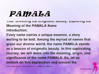 meaning of the name "PAMALA"