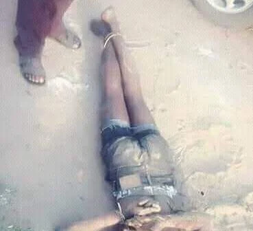 Photos: Suspected cultist beaten to death by rival group in Delta State after bullets failed to penetrate his body