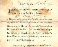 « Passport for Cato Ramsay to emigrate to Nova Scotia », 21 avril, 1783