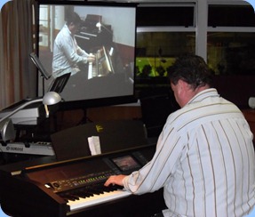 Our guest artist, Chris Larking really turned it on for us playing our state-of-the-art Clavinova CVP-509. A wonderful selection of songs as always from Chris and of course executed masterely. Chris also played some mp3 arrangements and he added the solo part over the top. With mp3 arrangements Chris played "The Circle of Life" from the Lion King and "The Phantom of the Opera Theme". Absolutely outstanding performance.