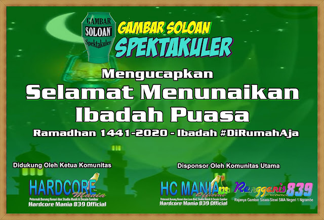 Gambar Soloan Spektakuler Mengucapkan Selamat Menunaikan Ibadah Puasa - Ramadhan 1441-2020 Di Rumah Aja