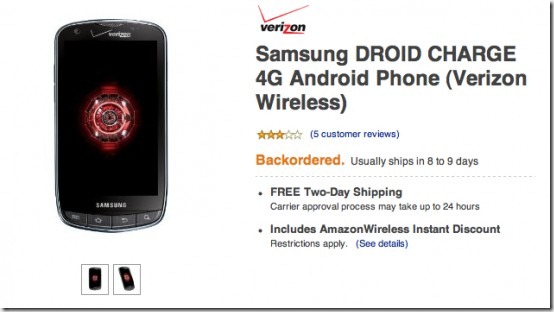 droid charge amazon