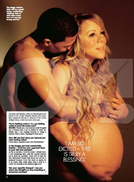 Mariah Carey Nick Cannon pose nude for'OK Magazine' photos