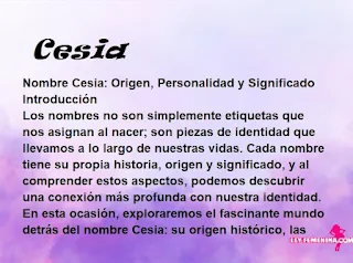 significado del nombre Cesia