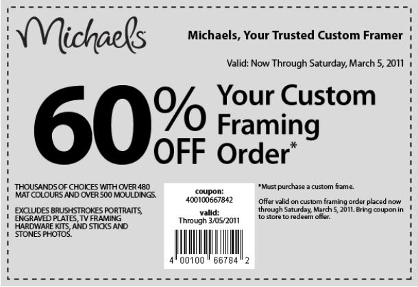 michaels printable coupons april 2011. Michaels Canada just sent me a