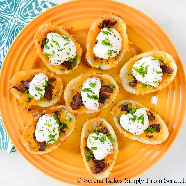 24 Tailgating Recipes You Can't Live Without! Fully Loaded Baked Potato Skins! 