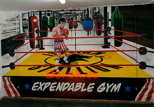 Graffiti gimnasio boxeo