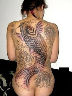 real Koi fish Tattoos Designs art color mix