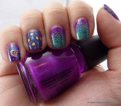 China Glaze Flying Dragon with Floam and stamping