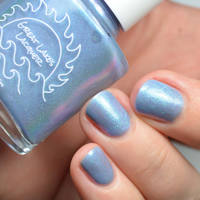 grey shimmer nail polish