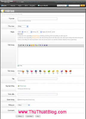 Cách tạo Blog Yahoo 360 Plus