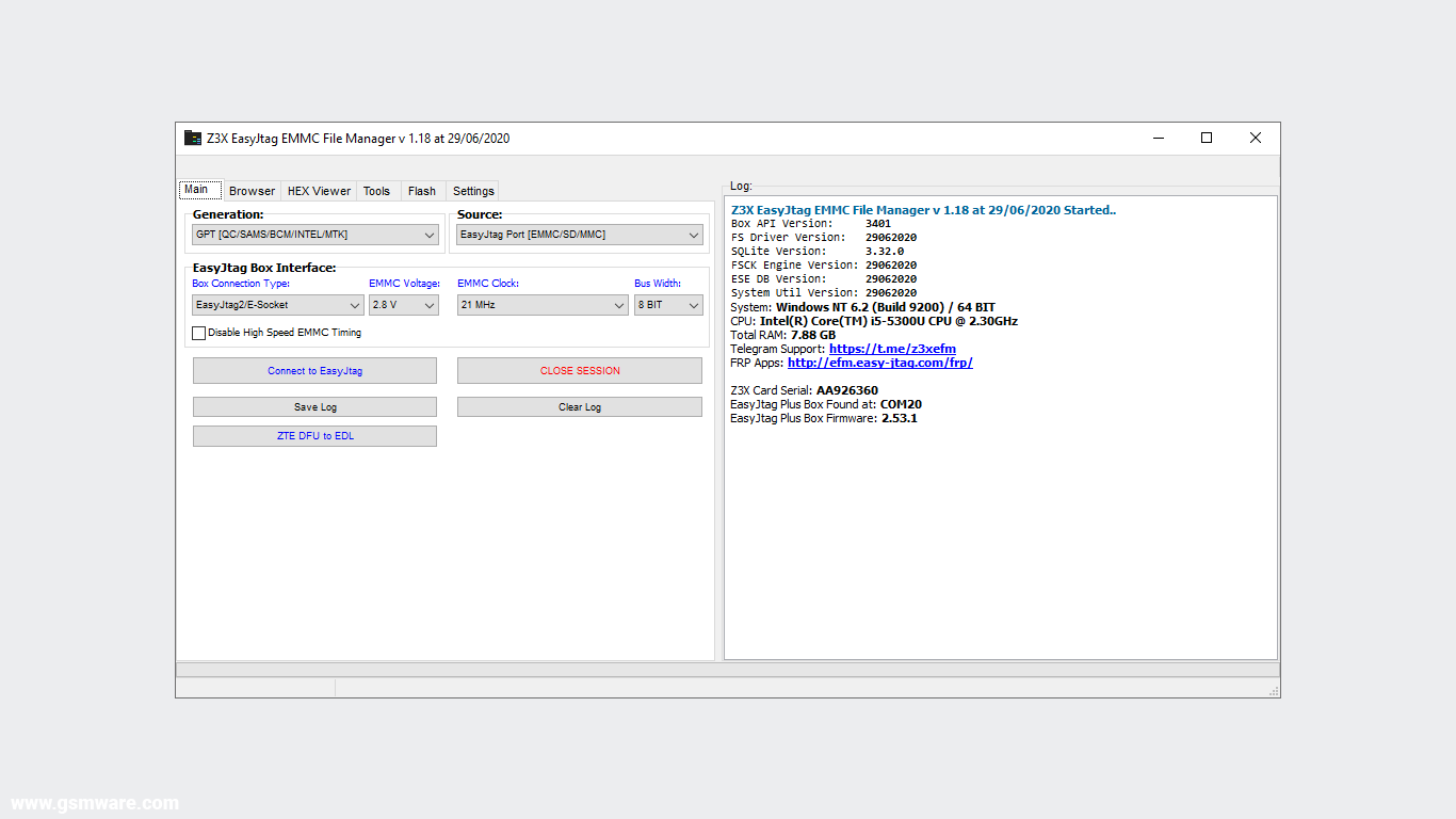 Z3X EasyJtag EMMC File Manager V1.18 Official Setup