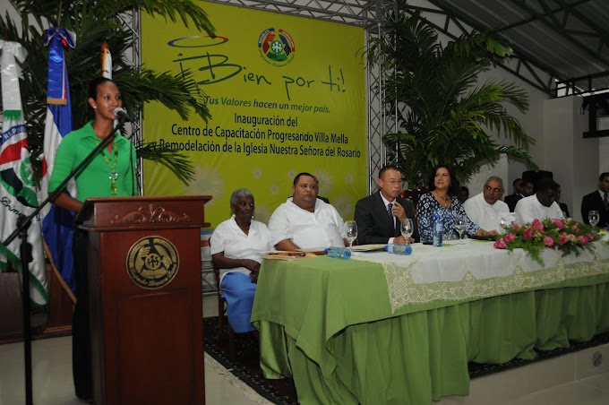 PRIMERA DAMA ENTREGA TERCER CENTRO DE CAPACITACION Y PRODUCCION EN VILLA MELLA, SANTO DOMINGO NORTE