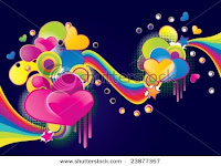 Abstract Valentines Day Background with Heart