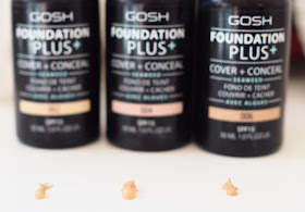 GOSH Cosmetics Foundation Plus 002 004 006 review with swatches Get Lippie 20160731