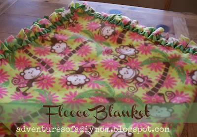 how to make a no sew fleece blanket