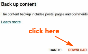 Blogger content back up tip