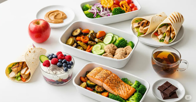 Healthy 1200 calorie meals in containers
