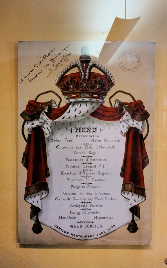 Carlton menu 1902