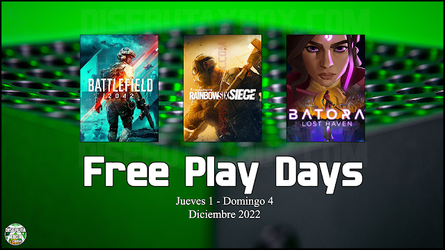 Días de juego gratis (del 1 al 4 diciembre 2022) #freeplaydays