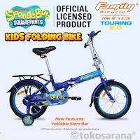 sepeda lipat anak family touring spongebob squarepants kids folding bike