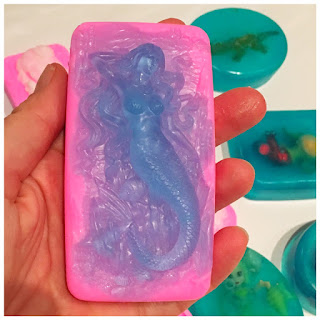 Seife rosa blau mit Meerjungfrau