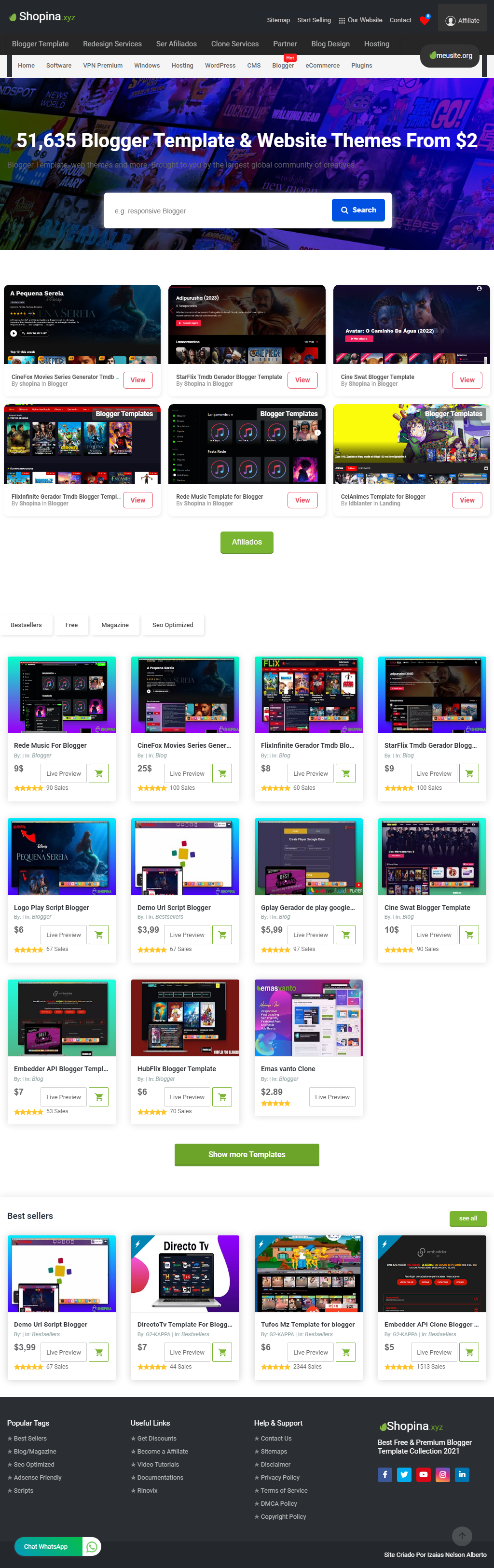 Shopina template for Blogger