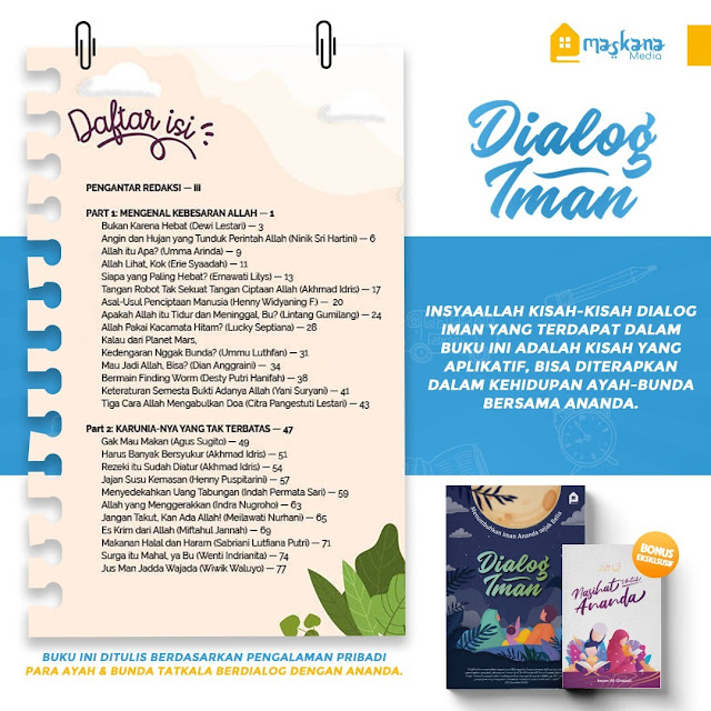 Daftar Isi Buku Dialog Iman