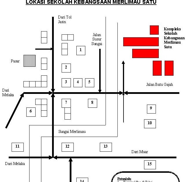 Sekolah Kebangsaan Merlimau Satu: Lokasi Sekolah