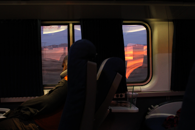 Person Sleeping on Train