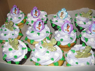 Cupcakes de La Princesa y el Sapo para Fiestas Infantiles, parte 1