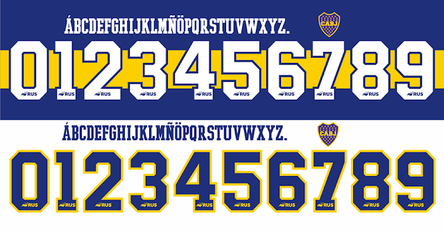 Fonts camiseta boca Junior 2020