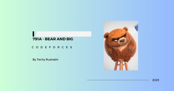 Python Solution for Codeforces Problem 791A - Bear and Big Brother