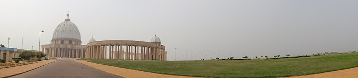 Panorama photo of the Basilica in Ivory Coast